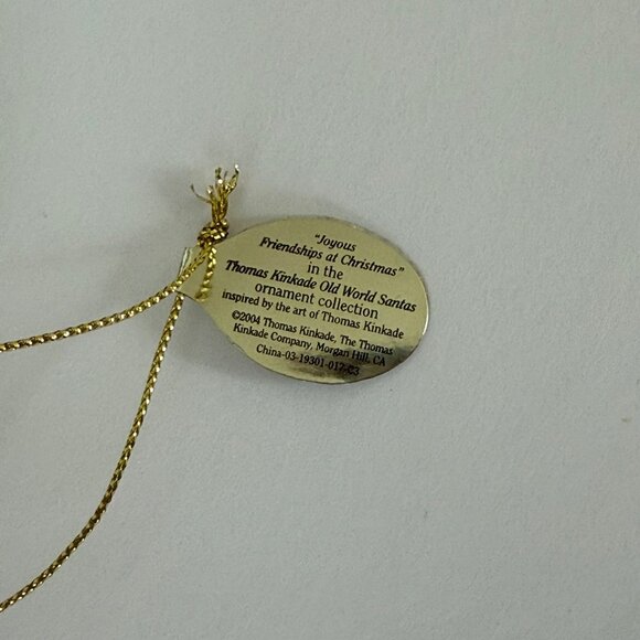 Bradford Editions Joyous Friendships At Christmas Santa Ornament Hand-Painted Co - Picture 8 of 9